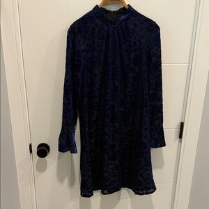 London Times Navy Velvet Dress size 10